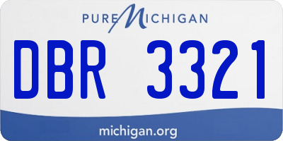 MI license plate DBR3321