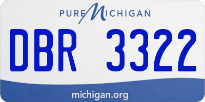 MI license plate DBR3322