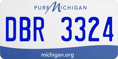 MI license plate DBR3324