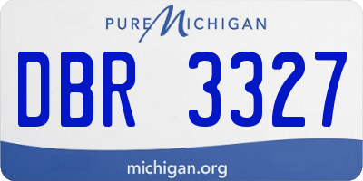MI license plate DBR3327