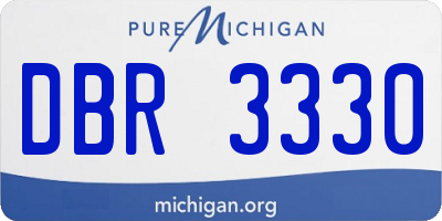 MI license plate DBR3330
