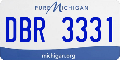 MI license plate DBR3331