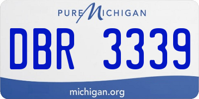 MI license plate DBR3339