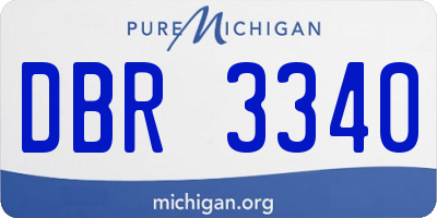 MI license plate DBR3340