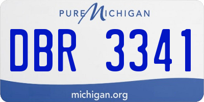 MI license plate DBR3341