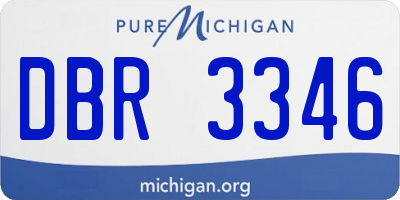 MI license plate DBR3346