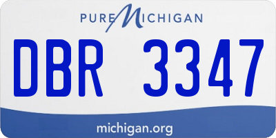 MI license plate DBR3347