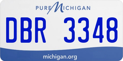 MI license plate DBR3348