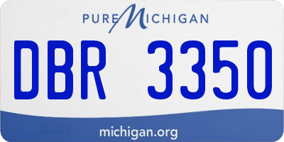 MI license plate DBR3350