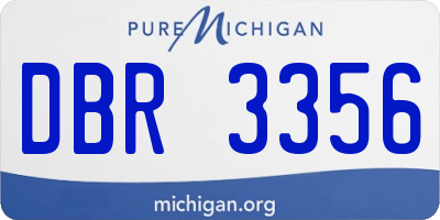 MI license plate DBR3356