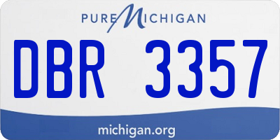 MI license plate DBR3357
