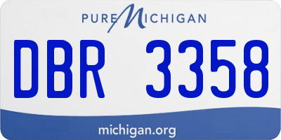 MI license plate DBR3358