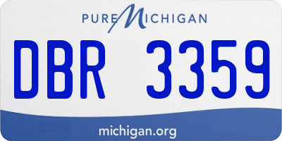 MI license plate DBR3359