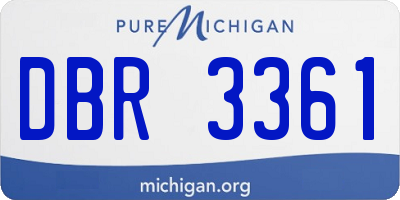 MI license plate DBR3361
