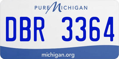 MI license plate DBR3364