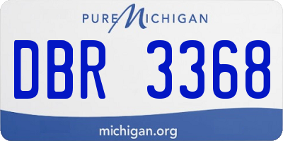 MI license plate DBR3368