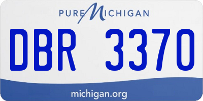 MI license plate DBR3370