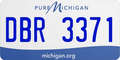 MI license plate DBR3371