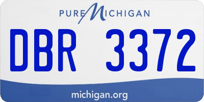 MI license plate DBR3372
