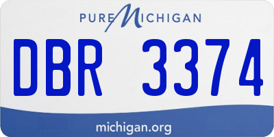 MI license plate DBR3374