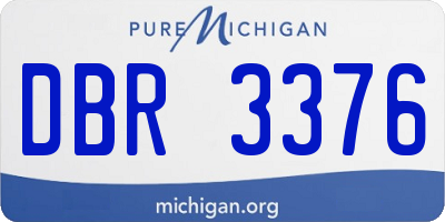 MI license plate DBR3376