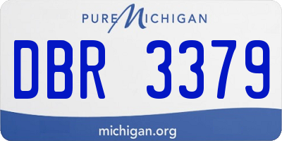 MI license plate DBR3379