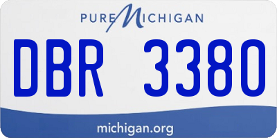 MI license plate DBR3380