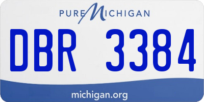 MI license plate DBR3384