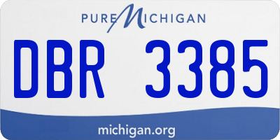 MI license plate DBR3385