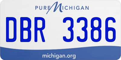 MI license plate DBR3386