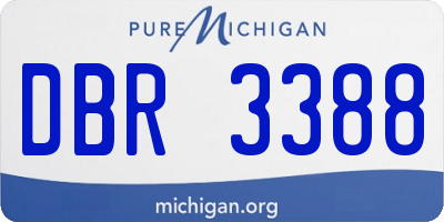 MI license plate DBR3388
