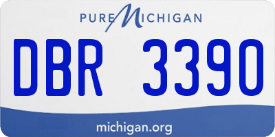 MI license plate DBR3390