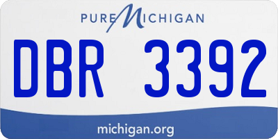 MI license plate DBR3392