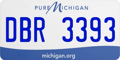 MI license plate DBR3393