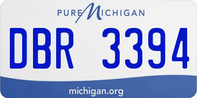 MI license plate DBR3394