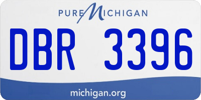 MI license plate DBR3396