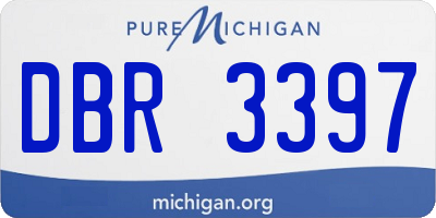 MI license plate DBR3397