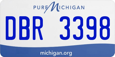 MI license plate DBR3398