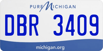 MI license plate DBR3409