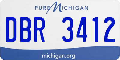MI license plate DBR3412