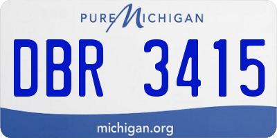 MI license plate DBR3415