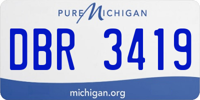MI license plate DBR3419