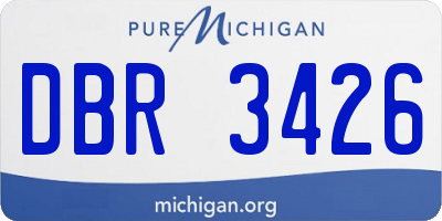 MI license plate DBR3426