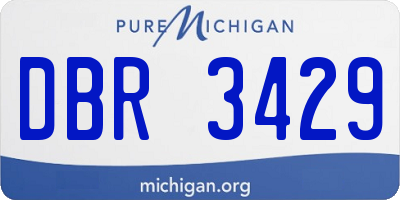 MI license plate DBR3429