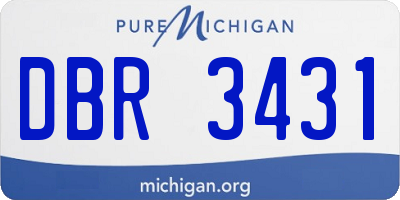 MI license plate DBR3431