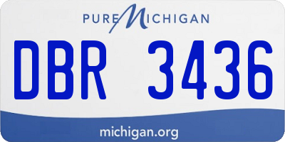 MI license plate DBR3436