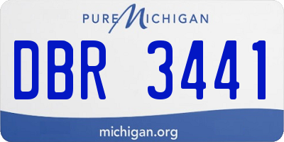 MI license plate DBR3441