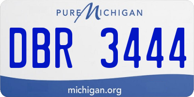 MI license plate DBR3444