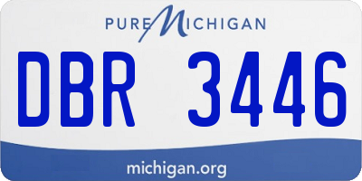 MI license plate DBR3446