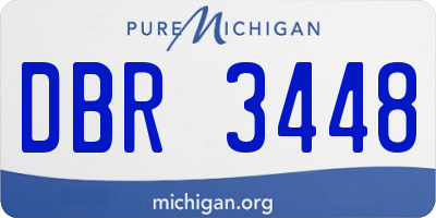MI license plate DBR3448